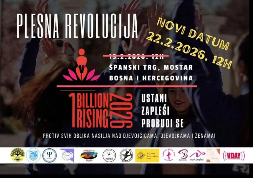 U nedjelju plesna revolucija u Mostaru u sklopu kampanje 'Jedna milijarda ustaje'