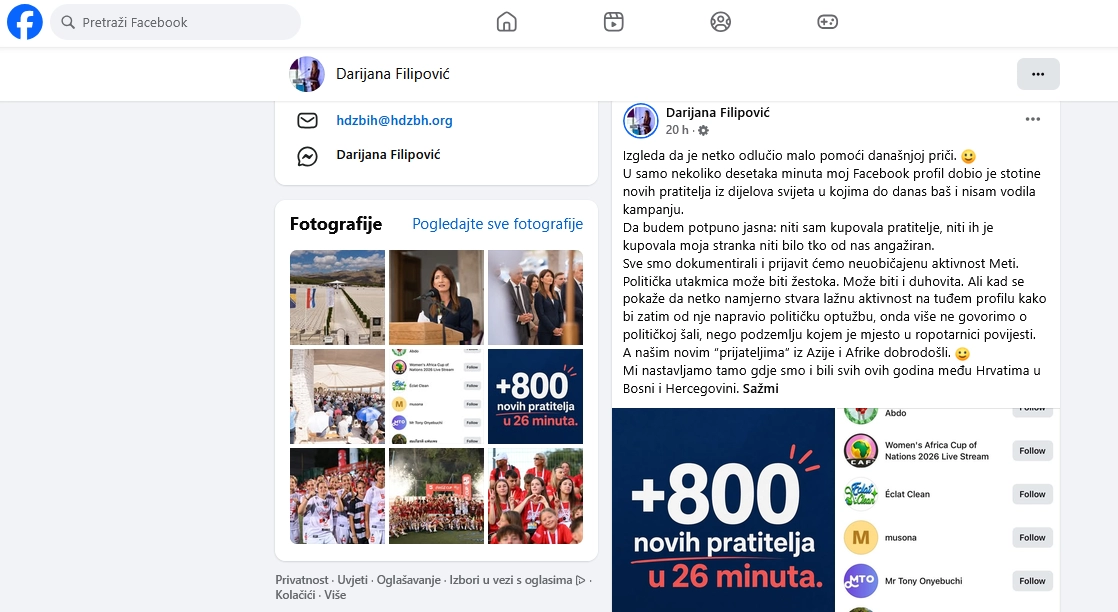 Darijana filipovic facebook